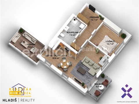 Prodej bytu 2kk, 54 m² - 24