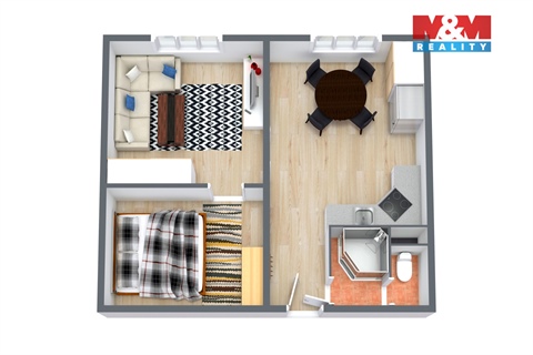 Pronájem bytu 1+1, 40 m² - 6