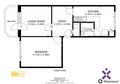 Prodej bytu 2+1, 57 m² - 2