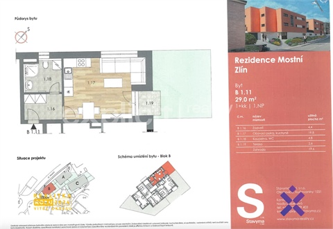 Pronájem bytu 1kk, 29 m² - 16