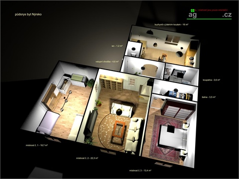 Pronájem bytu 3+1, 84 m² 16