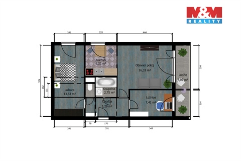 Prodej bytu 3+1, 58 m² - 12