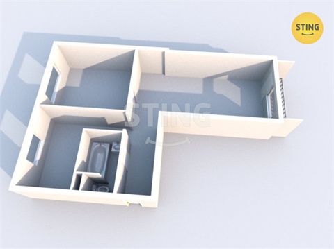 Pronájem bytu 2+1, 46 m² 2