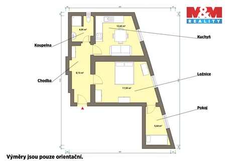 Pronájem bytu 1+1, 45 m² 6