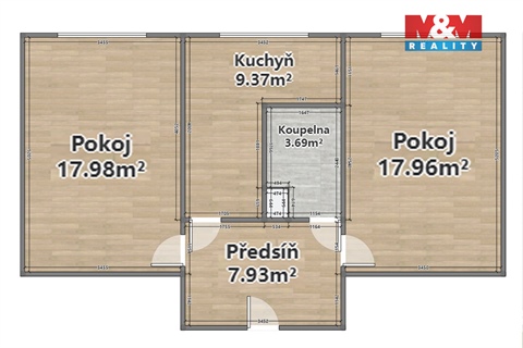 Pronájem bytu 2+1, 56 m² - 10