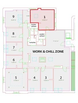 Pronájem kanceláře, 24 m² 2