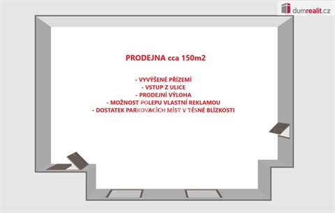 Pronájem obchodních prostor, 150 m² 2