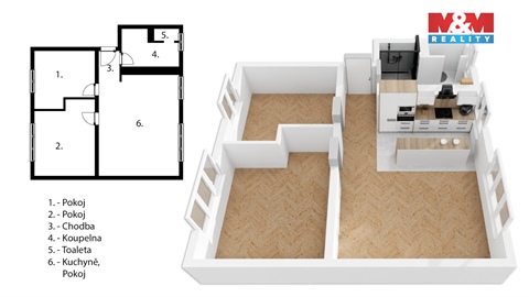 Prodej bytu 3kk, 66 m² 10