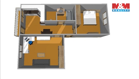 Pronájem bytu 2+1, 47 m² - 18