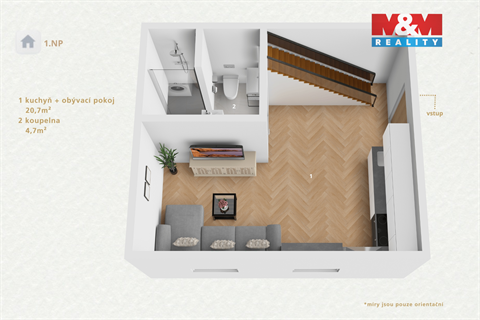 Prodej chaty / chapuly, 47 m² - 8