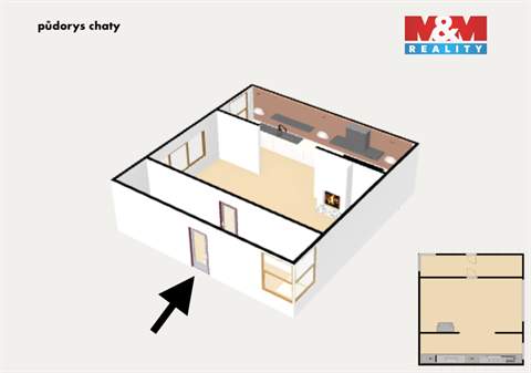 Prodej chaty / chapuly, 25 m² - 8