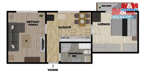 Prodej bytu 2+1, 48 m² - 20