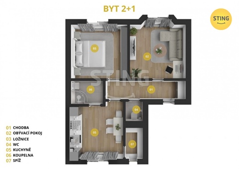 Prodej bytu 2+1, 65 m² - 14