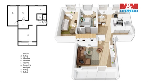 Prodej bytu 3+1, 80 m² 2