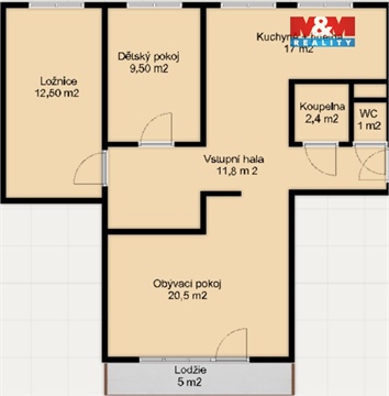 Prodej bytu 3+1, 80 m² 8