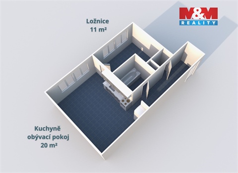 Pronájem bytu 2kk, 43 m² 6