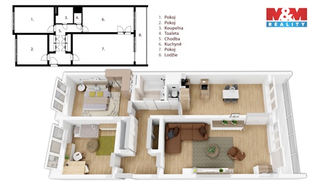Prodej bytu 3+1, 76 m² - 0