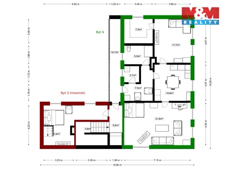 Pronájem bytu 3kk, 88 m² 14