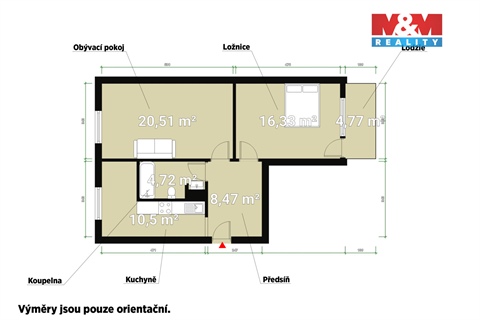 Prodej bytu 2+1, 62 m² - 12
