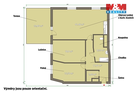 Pronájem bytu 3kk, 96 m² 2