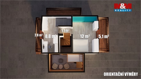 Prodej chaty / chapuly, 48 m² - 14