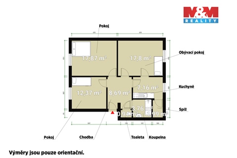Prodej bytu 3+1, 72 m² 6
