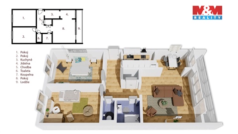 Prodej bytu 3+1, 65 m² 24