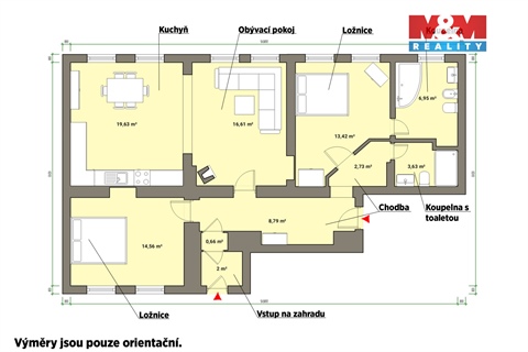 Pronájem bytu 3+1, 86 m² - 4