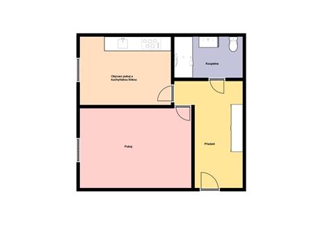 Pronájem bytu 2kk, 45 m² - 2