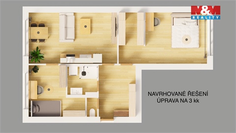 Prodej bytu 2+1, 65 m² - 2