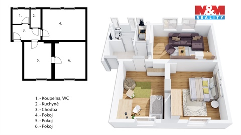 Prodej bytu 3kk, 71 m² - 4