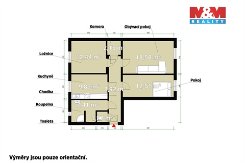 Prodej bytu 3+1, 73 m² 6