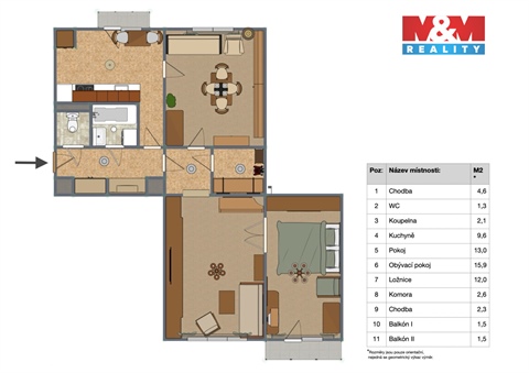Prodej bytu 3+1, 69 m² 24