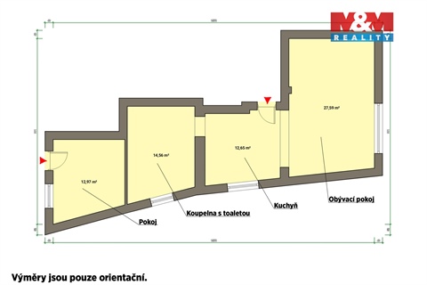 Prodej bytu 2kk, 65 m² 2