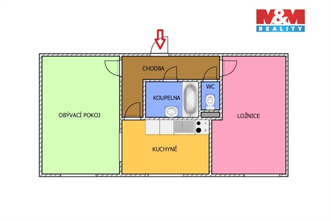 Pronájem bytu 2+1, 51 m² 4