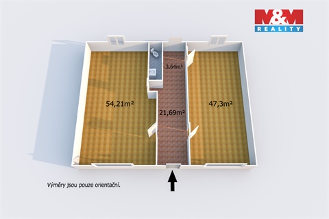 Pronájem obchodních prostor, 47 m² - 0