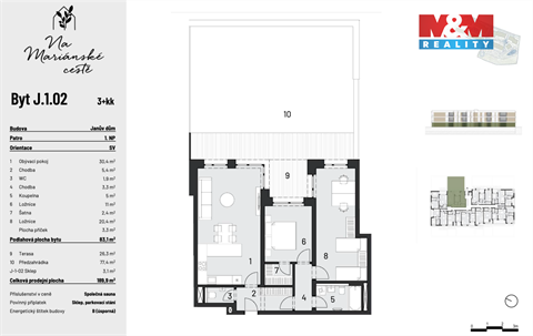 Prodej bytu 3kk, 83 m² - 2