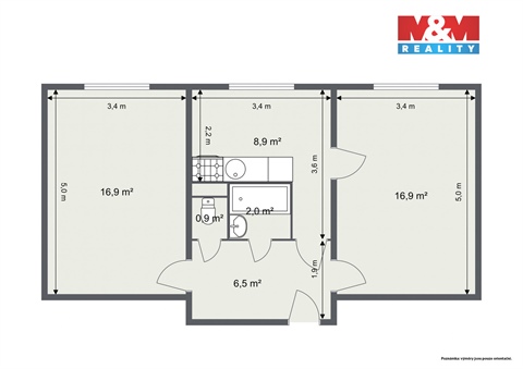 Prodej bytu 2+1, 52 m² 12