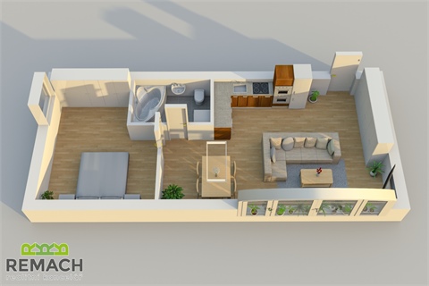 Pronájem bytu 2kk, 51 m² 2