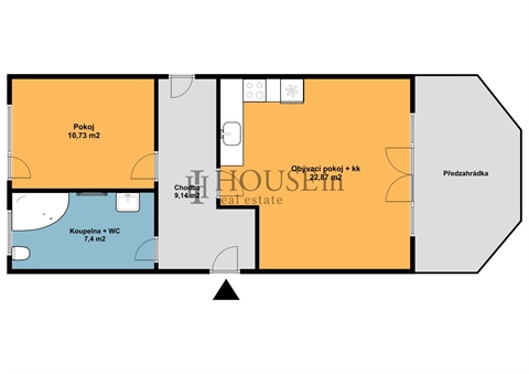 Pronájem bytu 2kk, 53 m² 2
