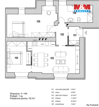Prodej bytu 3kk, 79 m² 14