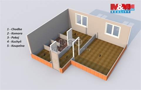 Pronájem bytu 1+1, 38 m² - 6