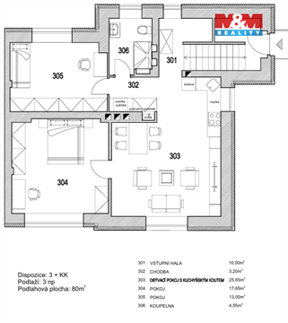 Prodej bytu 3kk, 80 m² 12