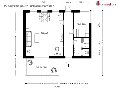 Pronájem komerčního objektu, 79 m² - 0