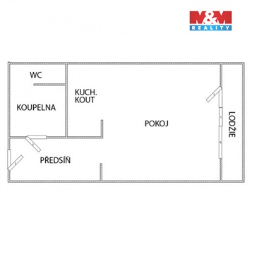 Pronájem bytu 1kk, 25 m² 2