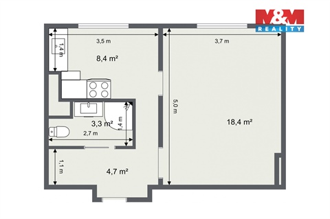 Prodej bytu 1+1, 36 m² 8