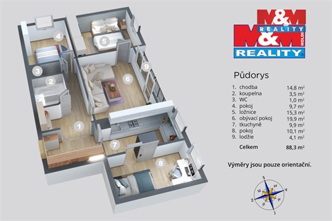 Prodej bytu 4+1, 82 m² - 4