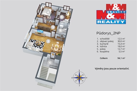 Pronájem bytu 3+1, 94 m² - 6