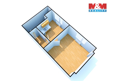 Pronájem bytu 1+1, 38 m² 2