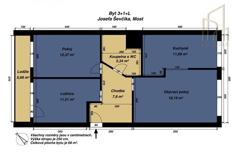 Prodej bytu 3+1, 68 m² 2